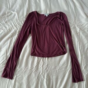 Magnolia Deep Burgundy Long Sleeve Top